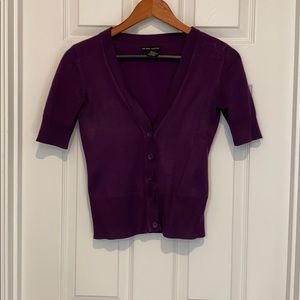 Purple fitted cardigan